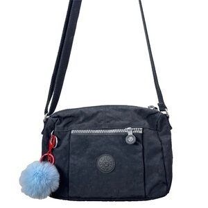KIPLING Black Crossbody Nylon Purse Bag Tote Travel Medium